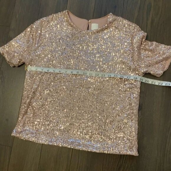 H&M Pink Sequin Tee - Picture 5 of 9